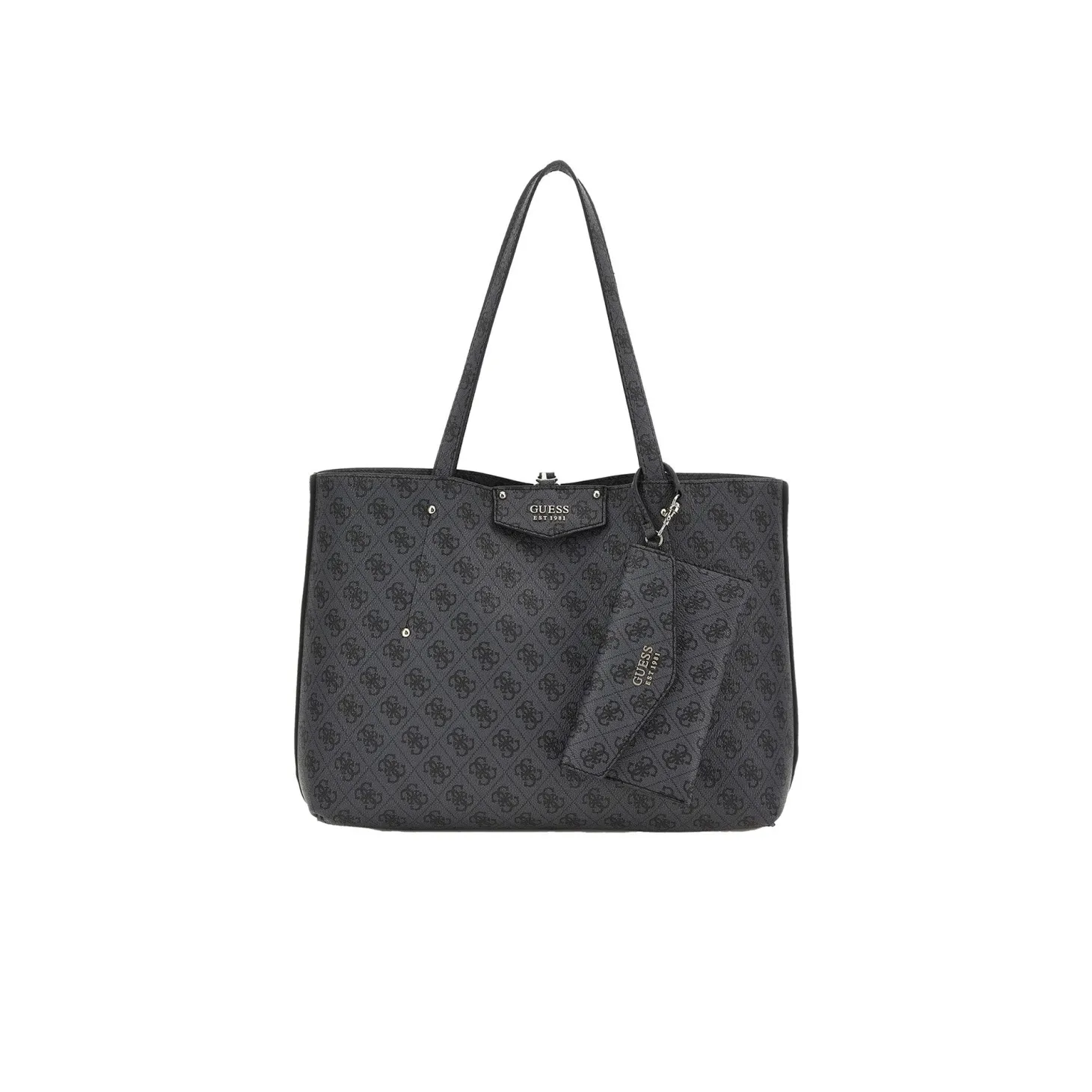 Borsa tote Eco Brenton coal logo grigio/nero