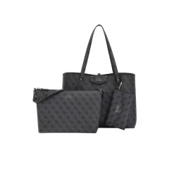 Borsa tote Eco Brenton coal logo grigio/nero