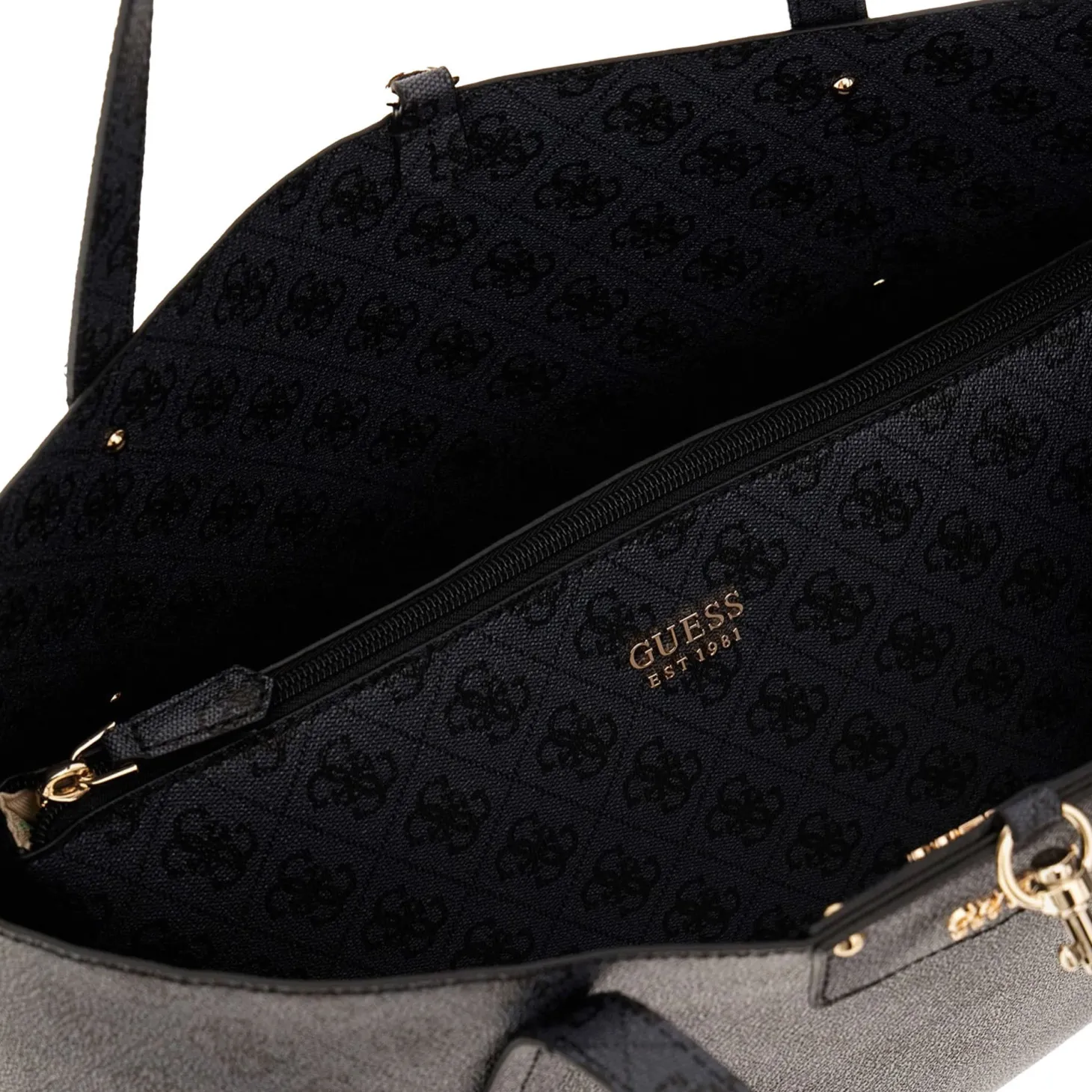 Borsa tote Eco Brenton coal logo grigio/nero