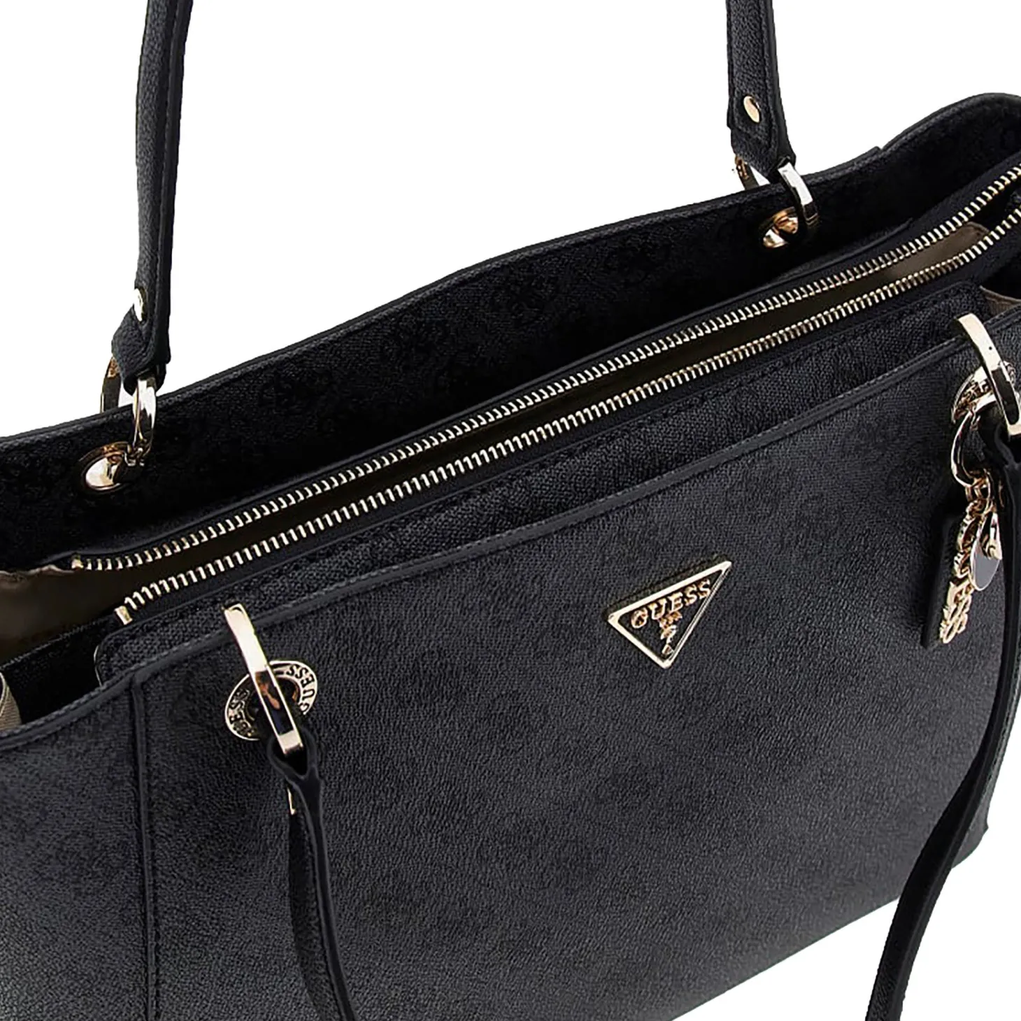 Borsa tote Noelle coal logo nero
