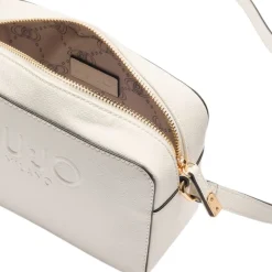 Borsa tote xs con maxi logo panna