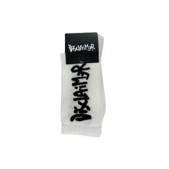 Calze logo cotone panna
