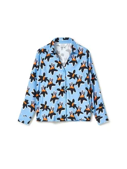Camicia a fantastia celeste