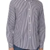 Camicia a righe verticali blu