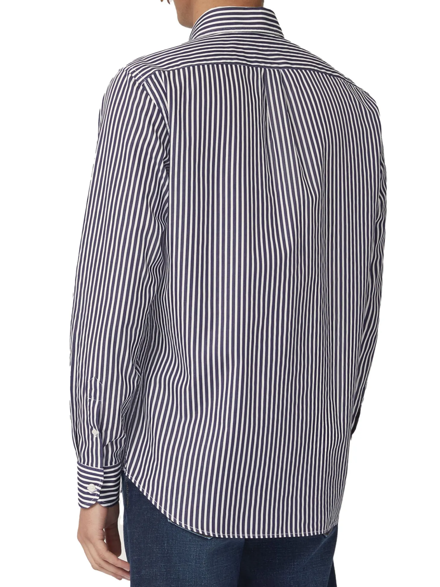 Camicia a righe verticali blu