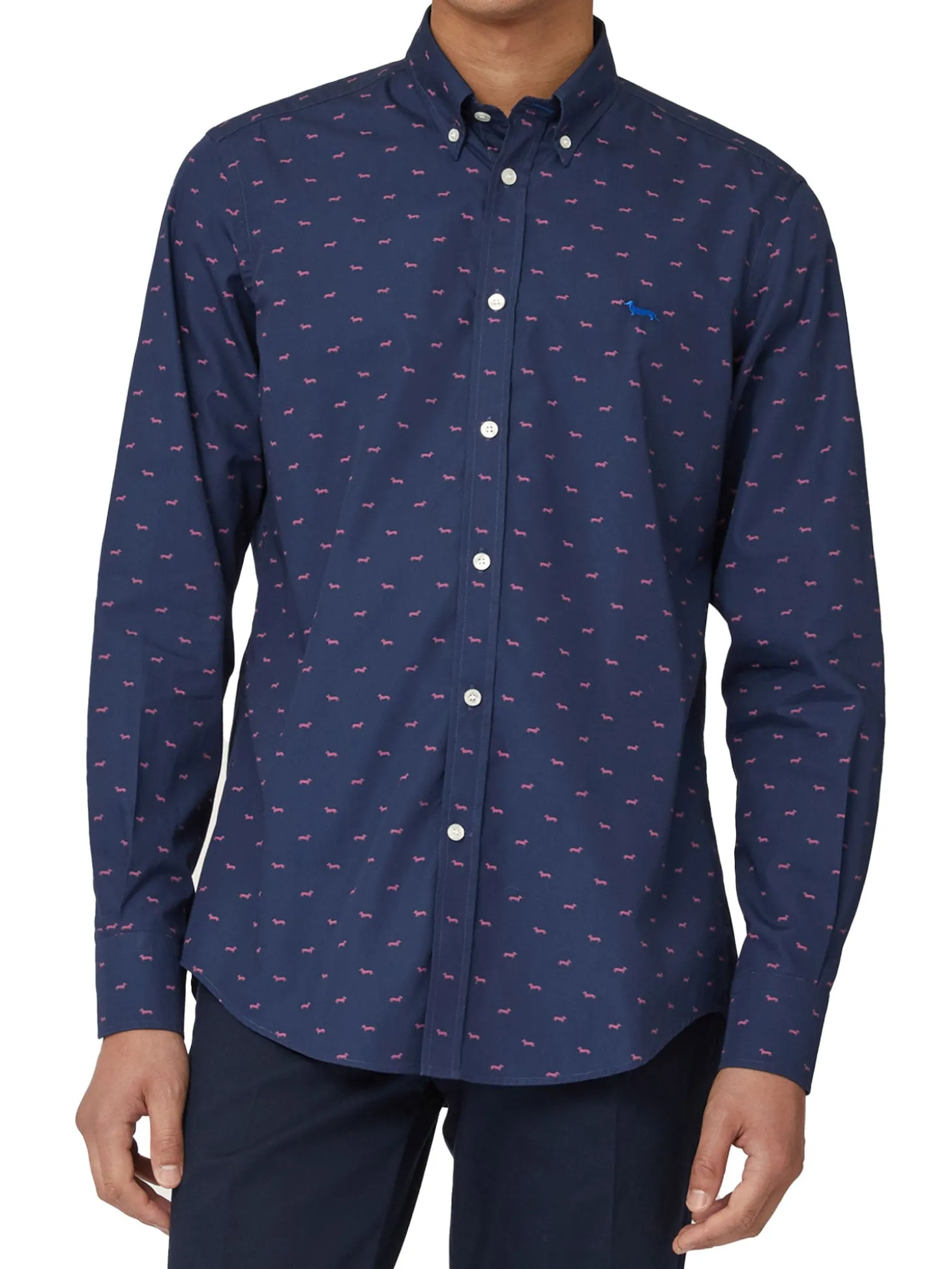Camicia bassotti all-over blu