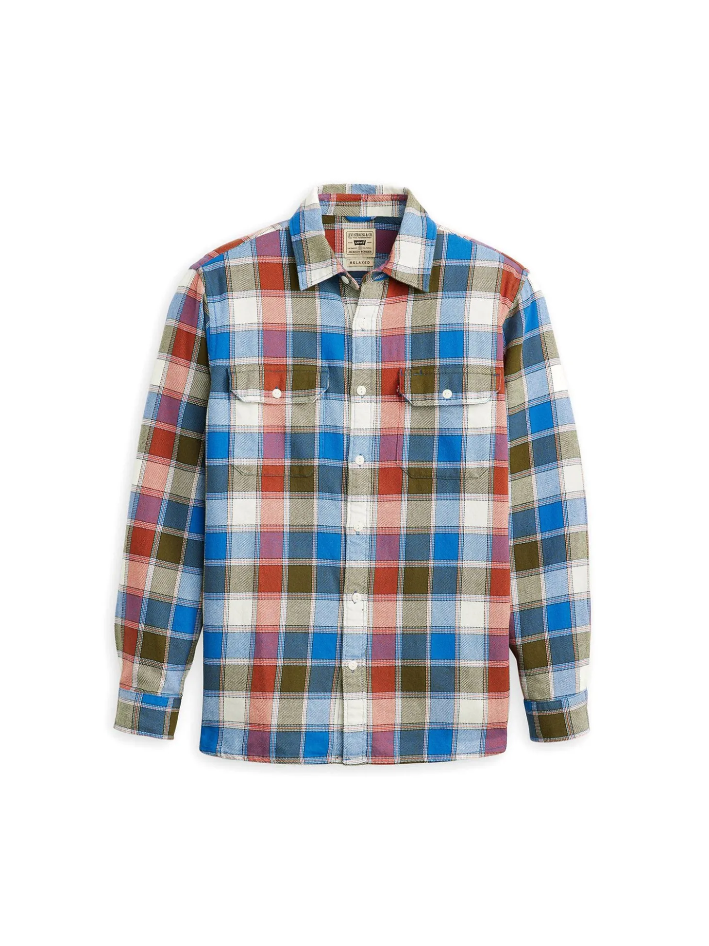 Camicia con motivo geometrico blu multi