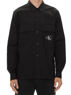 Camicia con taglio largo cargo nero