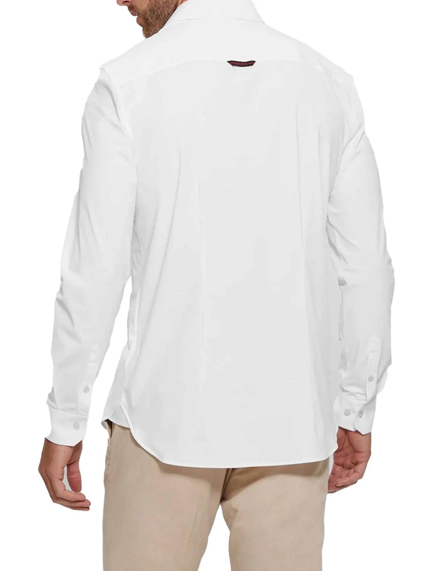Camicia con tasca frontale bianco