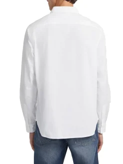Camicia con tasche a manica lunga bianco