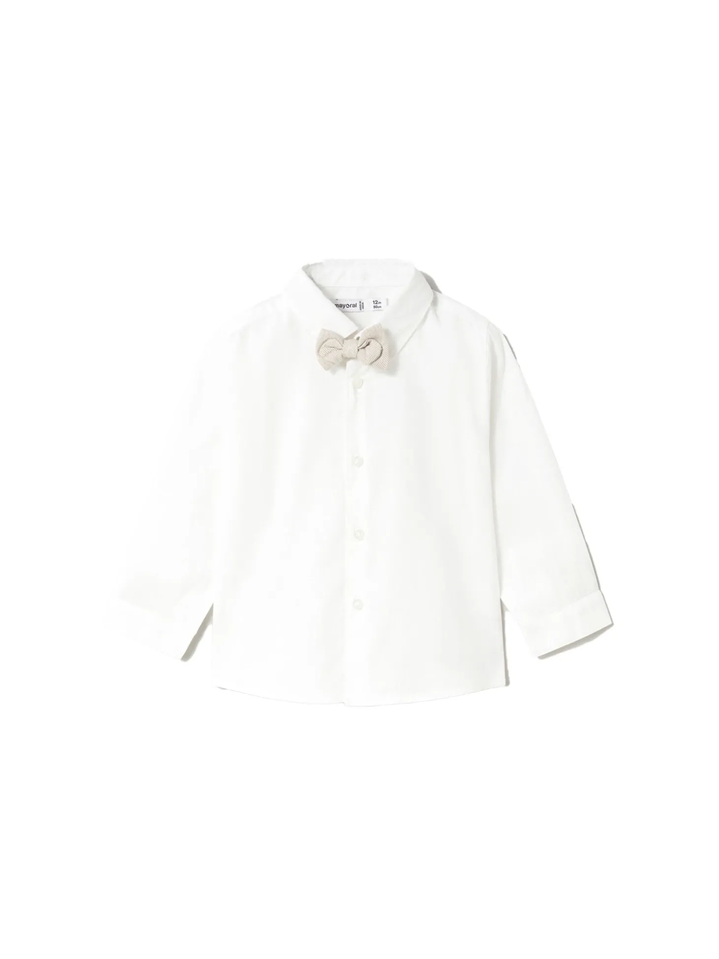 Camicia elegante con papillon bianco