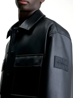 Camicia in ecopelle nero