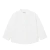 Camicia lino collo coreana neonato bianco