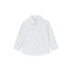 Camicia manica lunga in cotone lettering