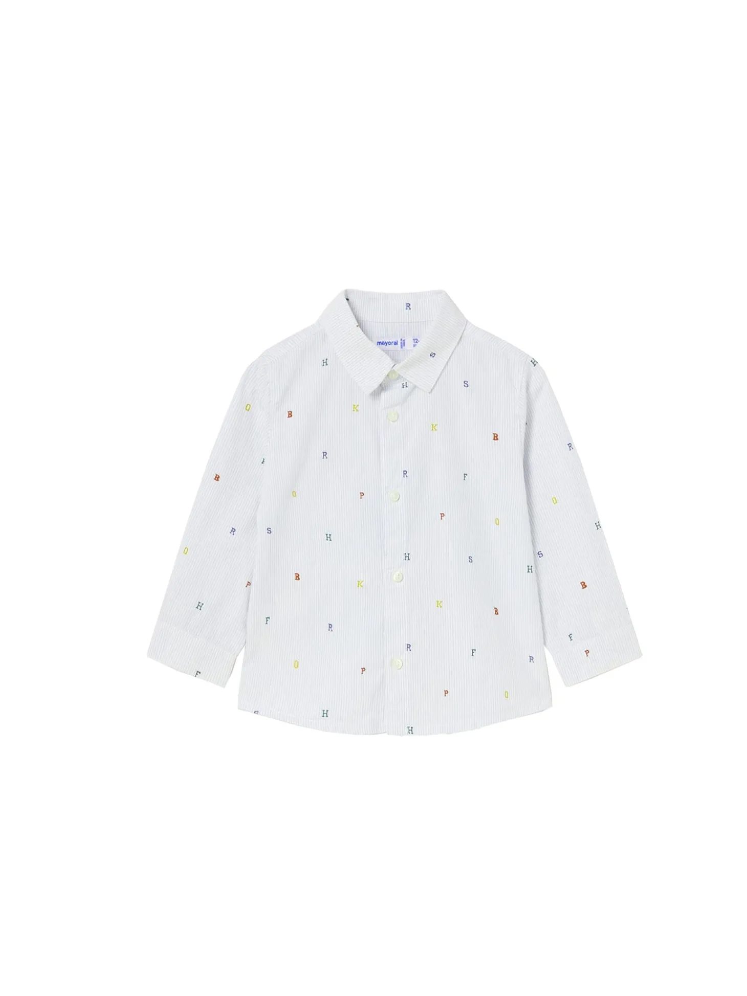 Camicia manica lunga in cotone lettering