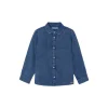 Camicia manica lunga jeans denim scuro