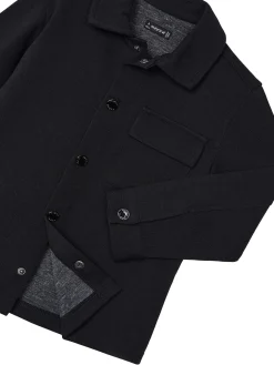 Camicia manica lunga strutturata nero