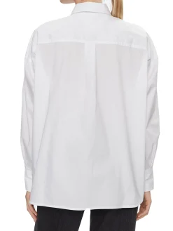 Camicia maniche lunghe oversize bianca