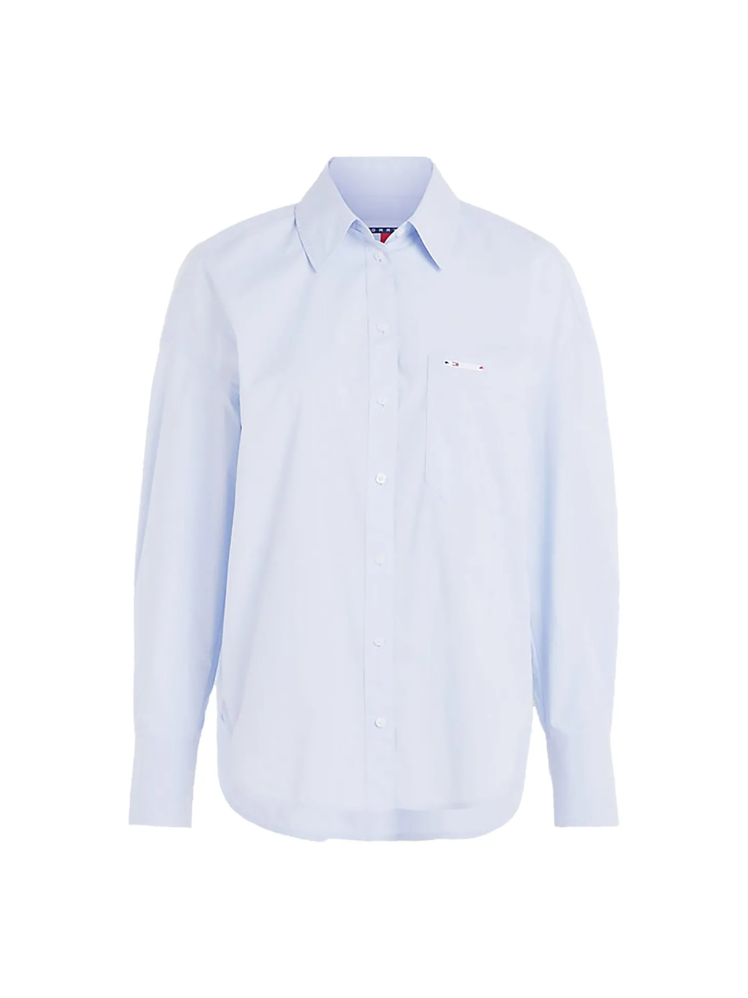 Camicia maniche lunghe oversize celeste