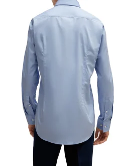 Camicia slim fit con collo Italiano