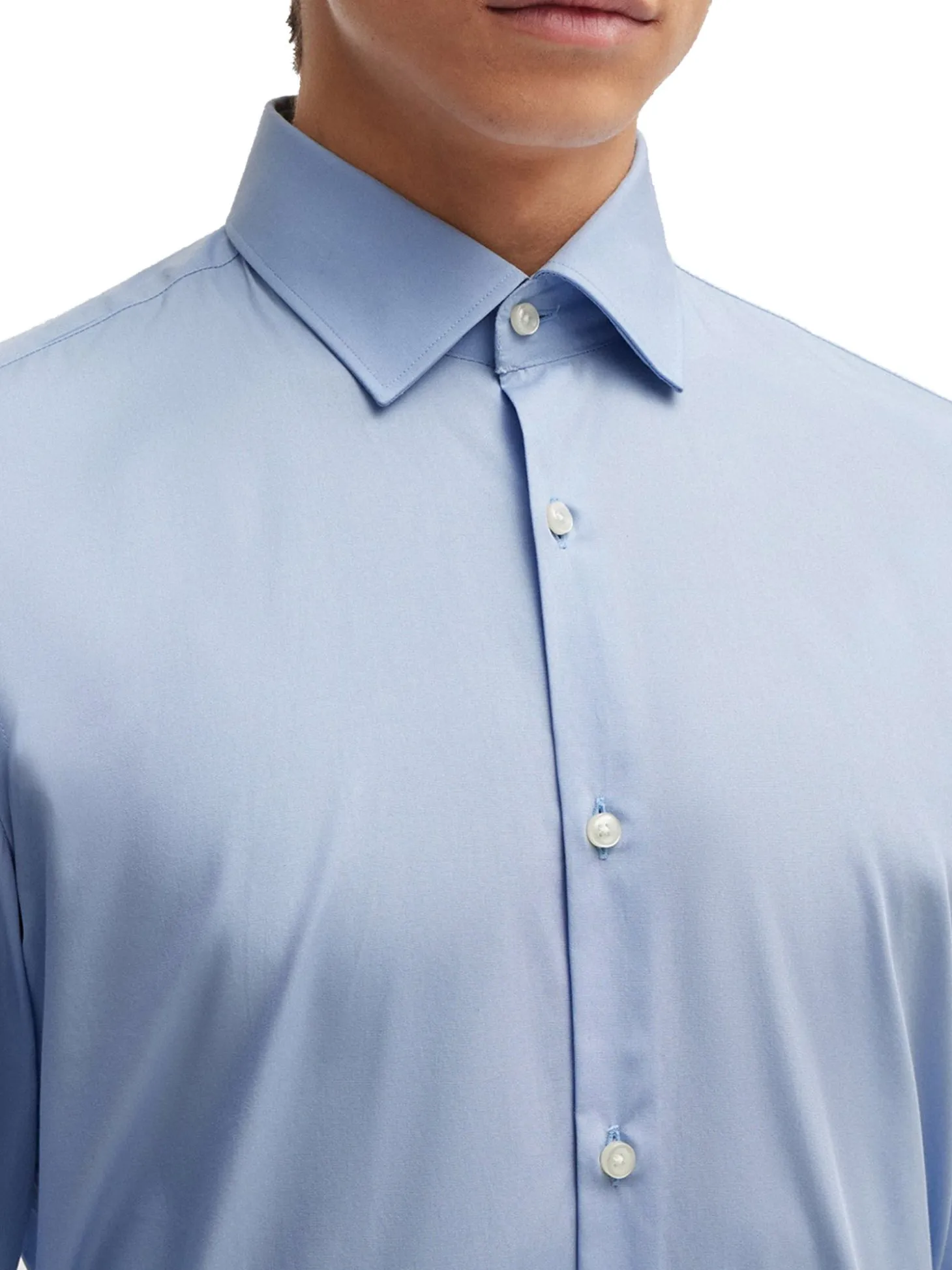 Camicia slim fit con collo Italiano