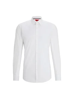 Camicia slim fit con collo Italiano