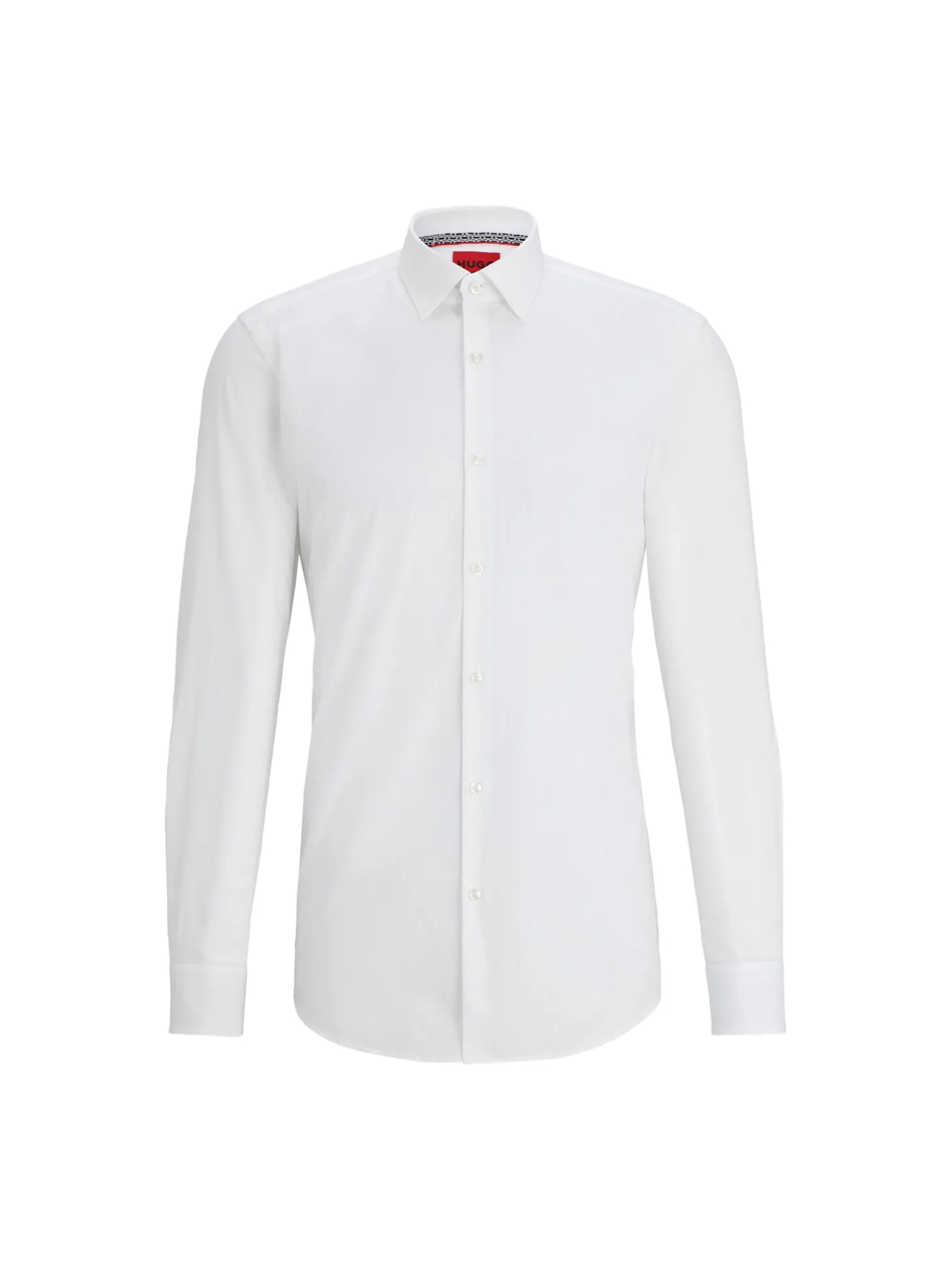 Camicia slim fit con collo Italiano