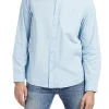 Camicia Sunset cotone con logo ricamato sul petto celeste
