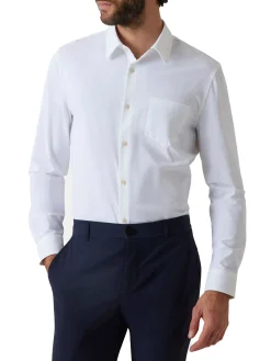 Camicia Sunset tech con tasca sul petto bianco