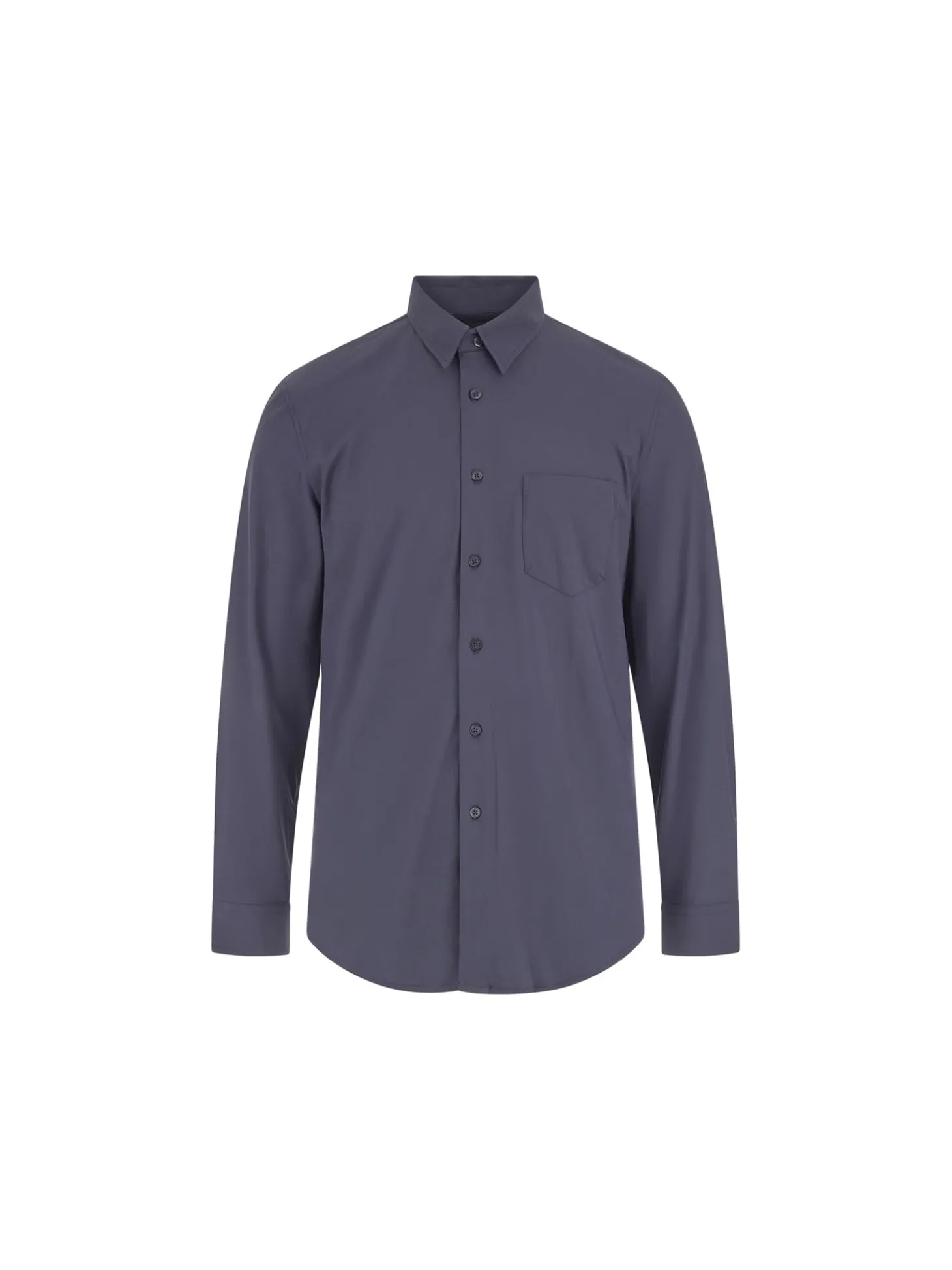 Camicia Sunset tech con tasca sul petto blu