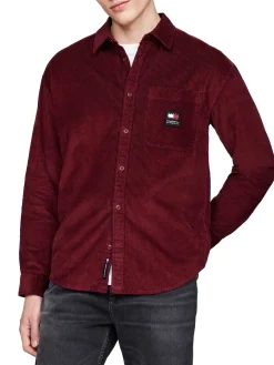 Camicia TJM in velluto a coste bordeaux