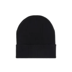 Cappello con logo a contrasto nero