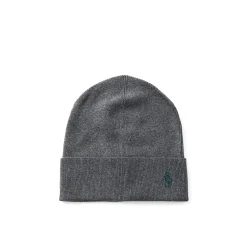 Cappello con logo laterale a contrasto girgio scuro