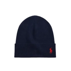 Cappello con logo laterale a contrasto blu
