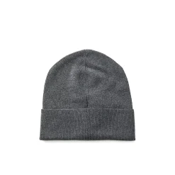 Cappello con logo laterale a contrasto girgio scuro
