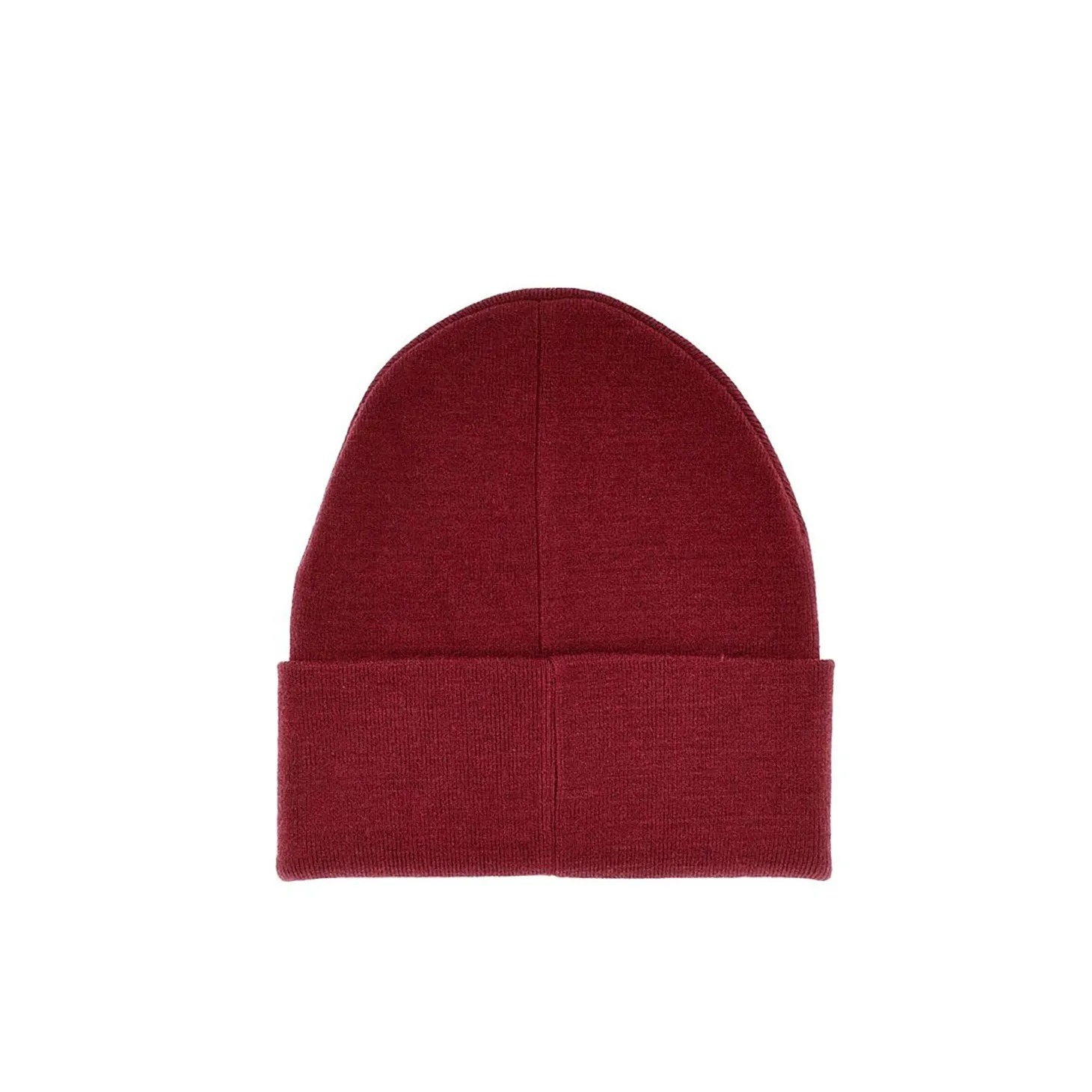 Cappello con logo ricamato bordeaux