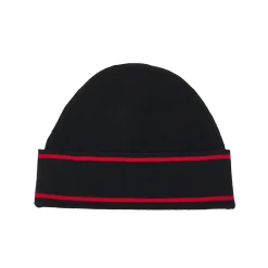 Cappello con logo ricamato nero