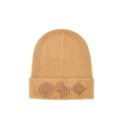Cappello con ricami camel