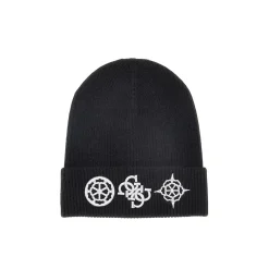 Cappello con ricami nero