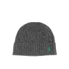 Cappello in lana a trecce grigio scuro