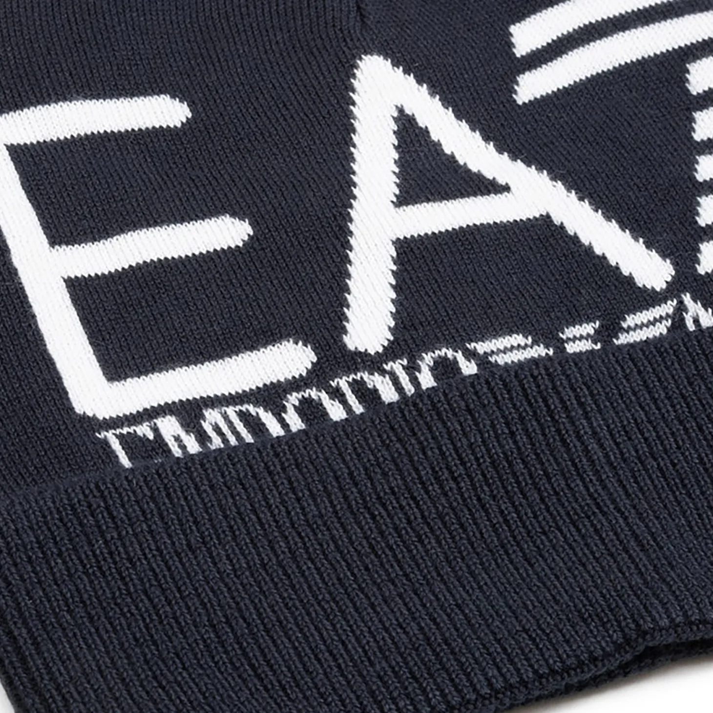 Cappello in maglia Beanie con logo blu/bianco