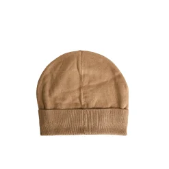 Cappello in maglia Beanie con logo beige