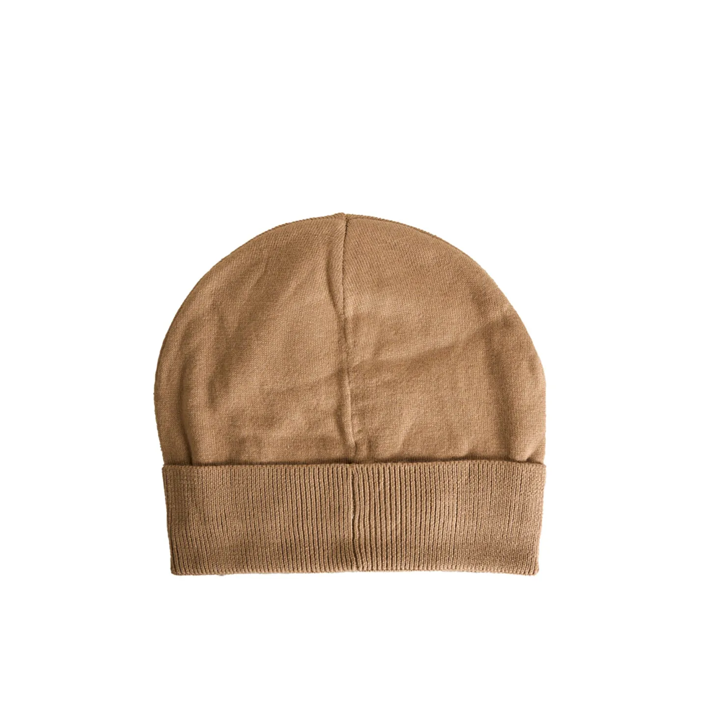 Cappello in maglia Beanie con logo beige