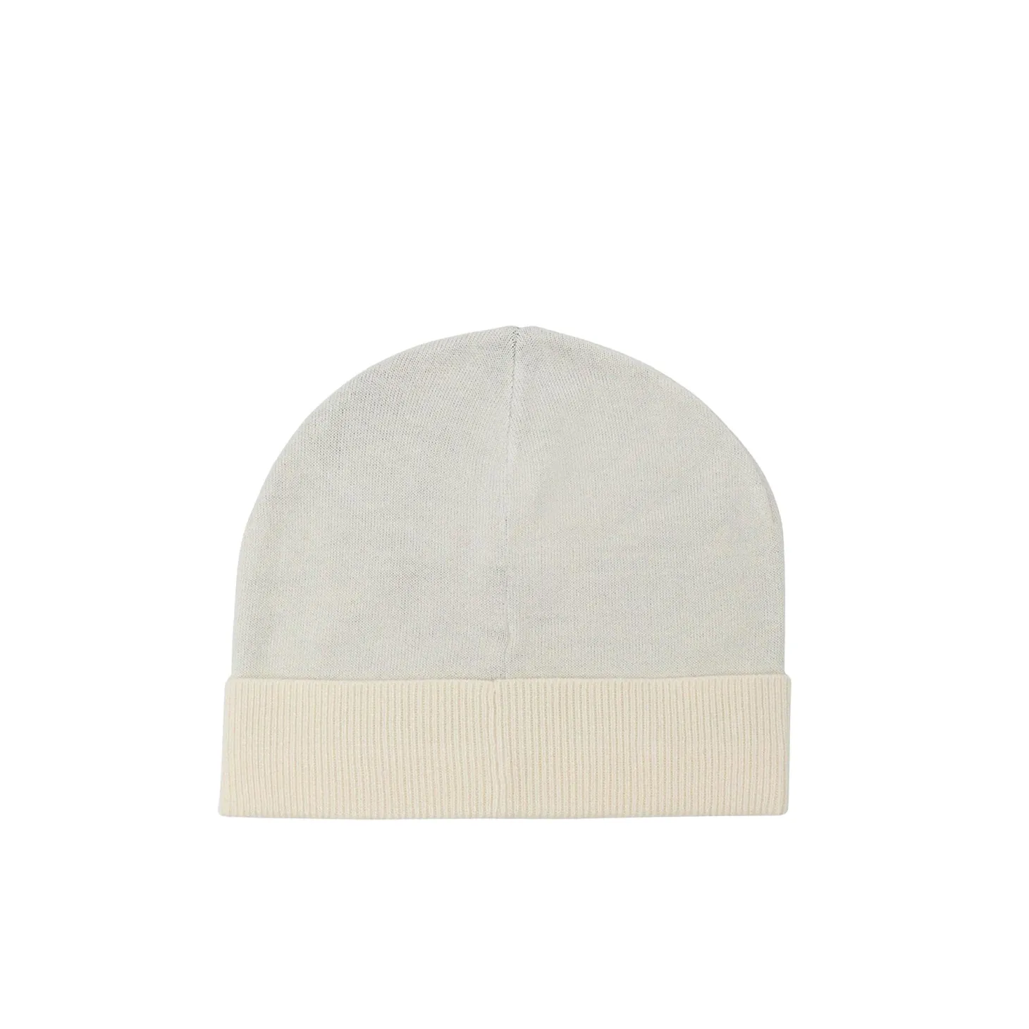 Cappello in maglia Beanie con logo panna
