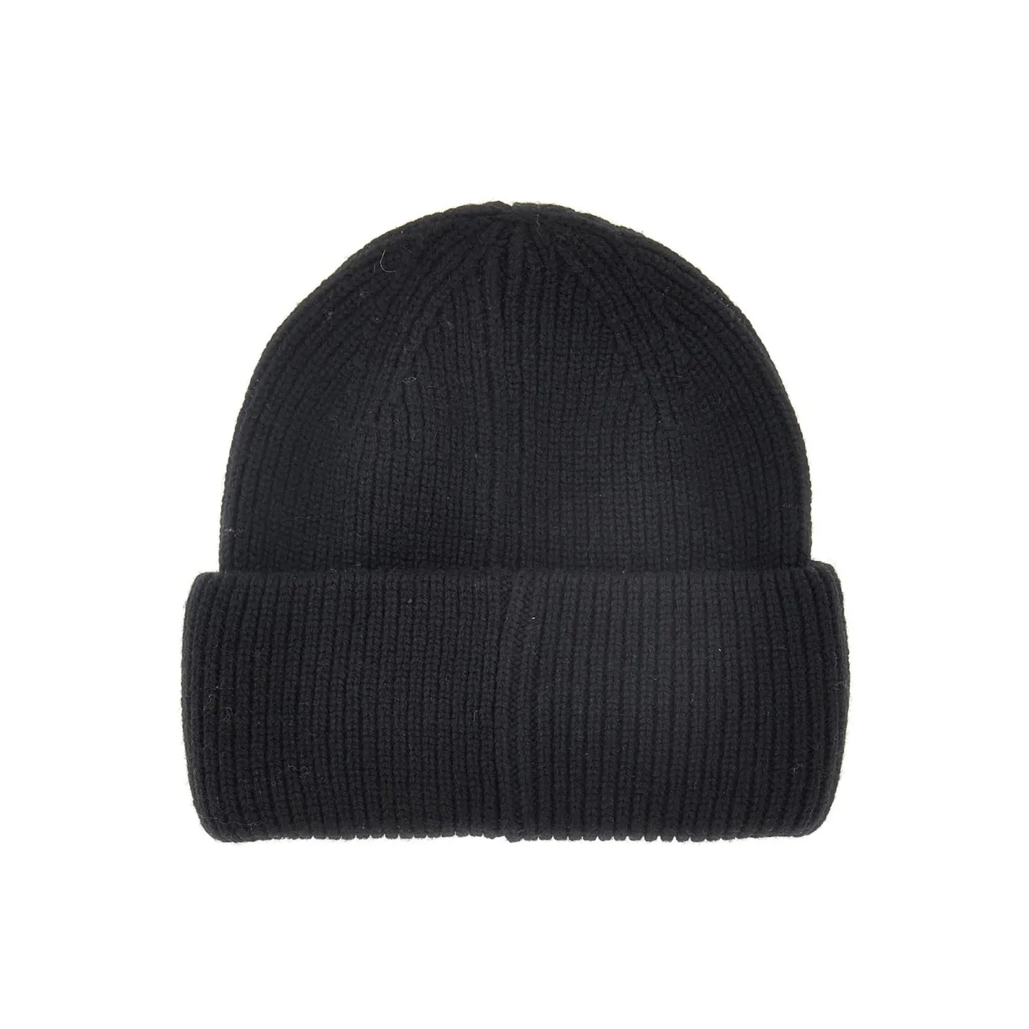Cappello in maglia con applicazioni gioiello nero