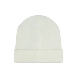 Cappello neonata con logo frontale panna