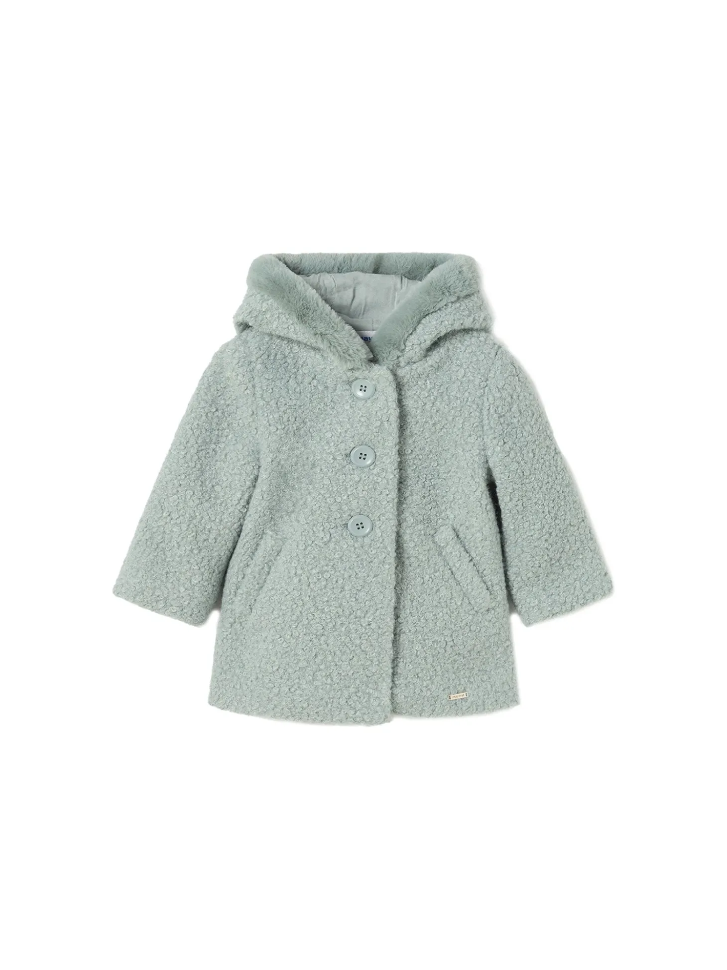 Cappotto cappuccio Teddy salvia