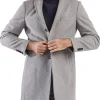 Cappotto con bottoni panno perla
