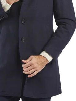 Cappotto con bottoni panno nero