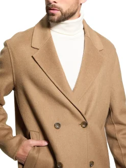 Cappotto doppio petto cammello
